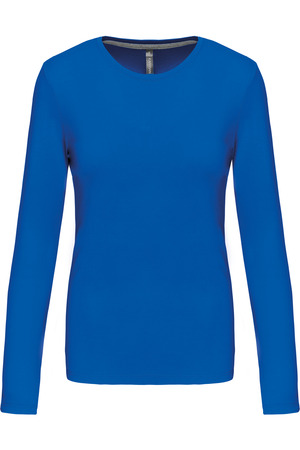 Ladies' long-sleeved crew neck T-shirt