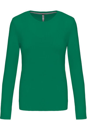 Ladies' long-sleeved crew neck T-shirt