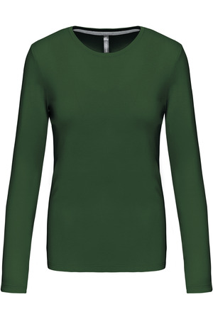 Ladies' long-sleeved crew neck T-shirt