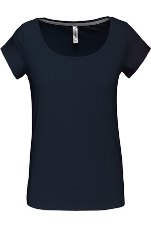 Ladies’ boat neck short-sleeved T-shirt