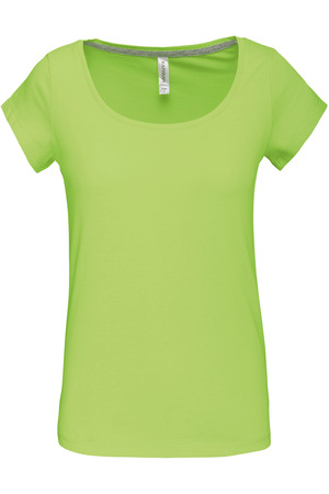 Ladies’ boat neck short-sleeved T-shirt