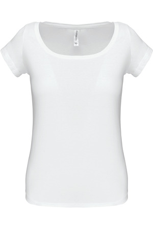 Ladies’ boat neck short-sleeved T-shirt