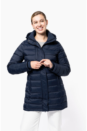 Leichter Damen-Daunenparka mit Kapuze