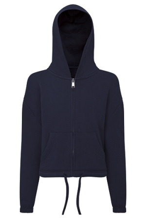 Kids Recycled Cropped Oversize Full-Zip Hoodie