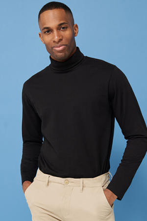 Roll-Neck Long-Sleeve T-Shirt