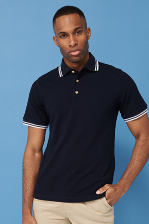 Tipped Collar And Cuff Polo