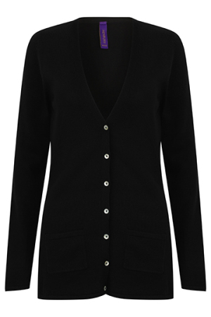 Ladies V Button Cardigan