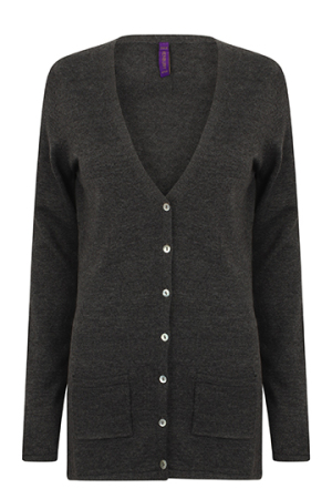 Ladies V Button Cardigan