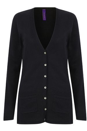 Ladies V Button Cardigan