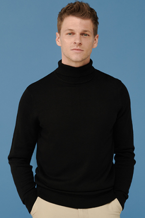 Mens Roll Neck Jumper