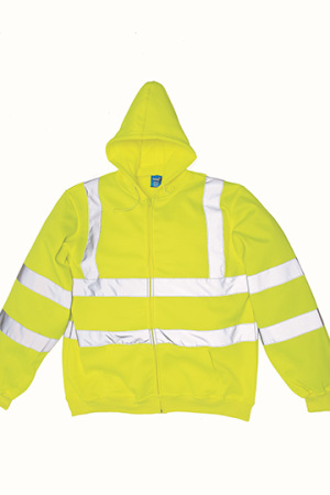 Hi Vis Zip Hoodie