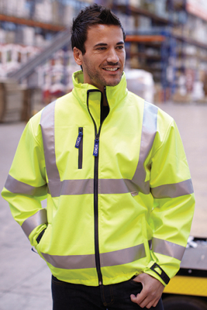 High Visibility 2 Bands & Braces Softshell Jacket