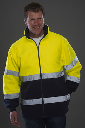 High Visibility 2 Bands 2-Tone Fleece Jacket