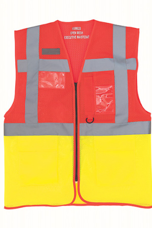 Hi Vis Top Cool Open Mesh Executive Waistcoat