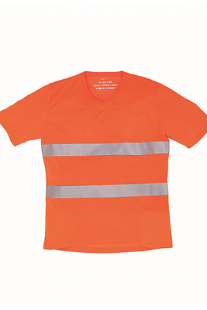 Hi Vis Top Cool Super Light V-Neck T-Shirt