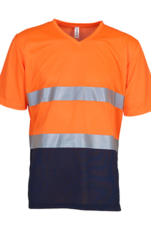 Hi Vis Top Cool Super Light V-Neck T-Shirt